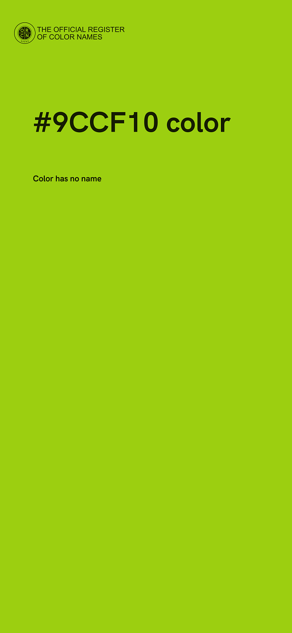 #9CCF10 color image