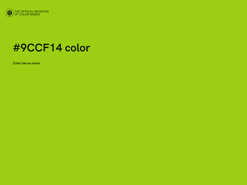 #9CCF14 color image
