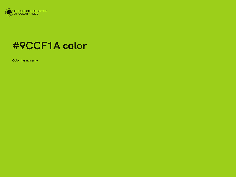 #9CCF1A color image