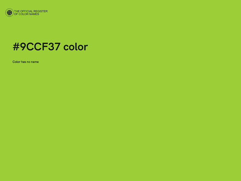 #9CCF37 color image