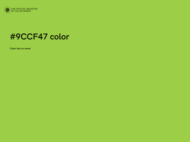 #9CCF47 color image