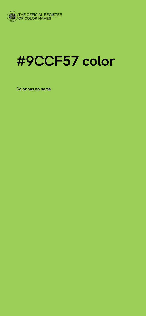 #9CCF57 color image