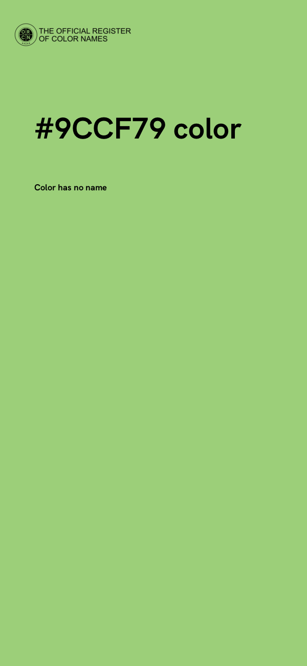 #9CCF79 color image