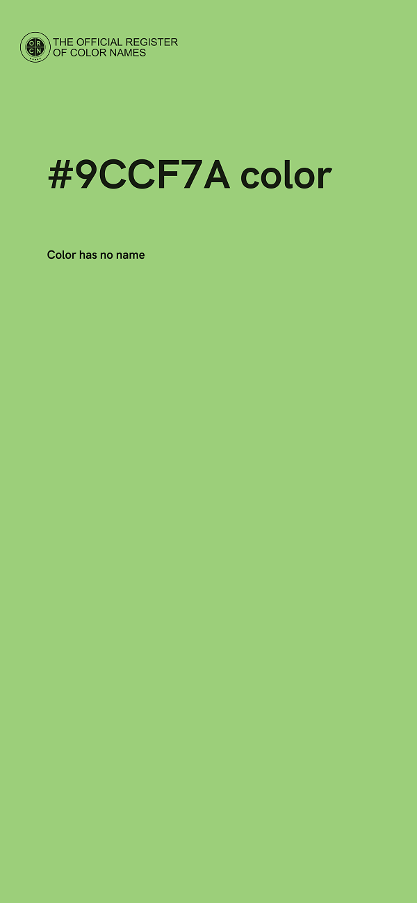 #9CCF7A color image