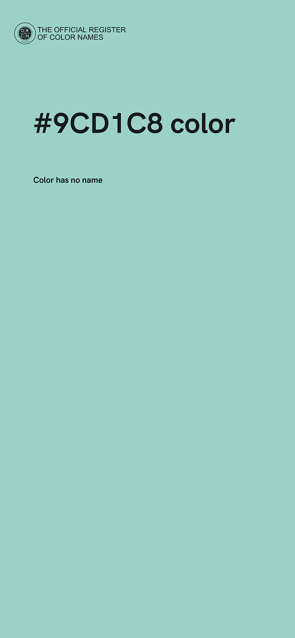 #9CD1C8 color image