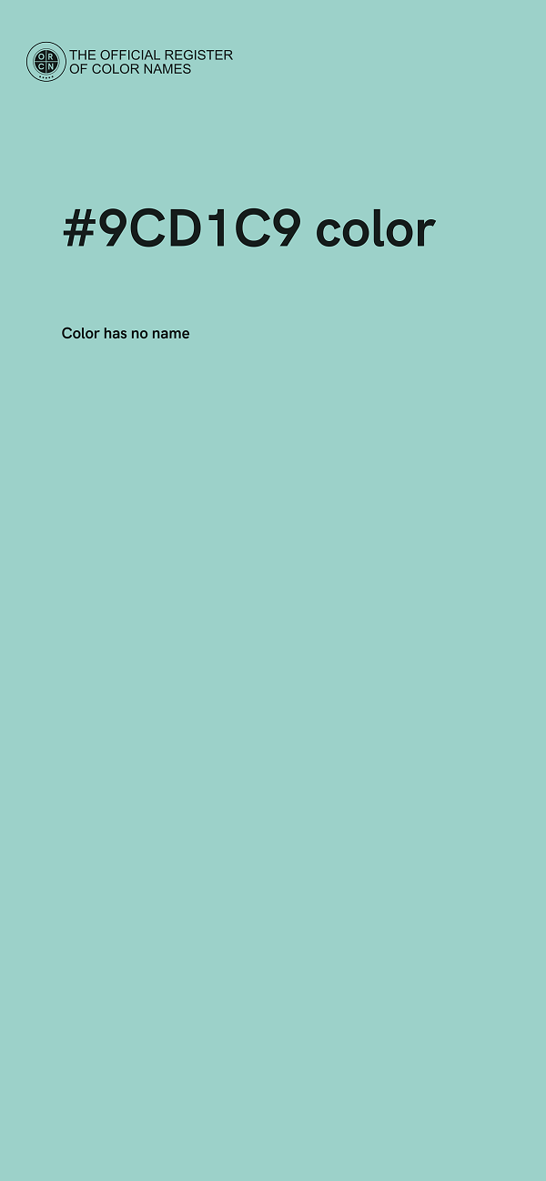 #9CD1C9 color image