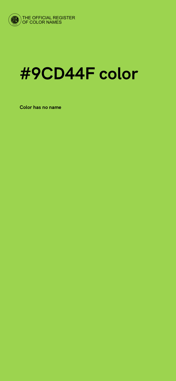 #9CD44F color image
