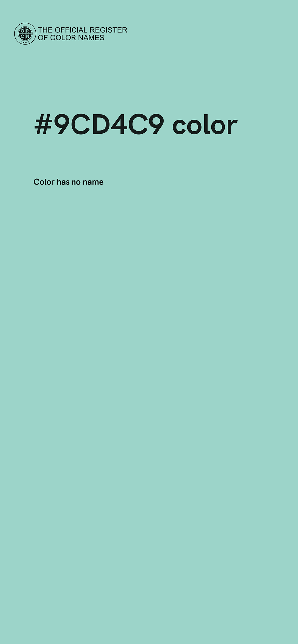 #9CD4C9 color image
