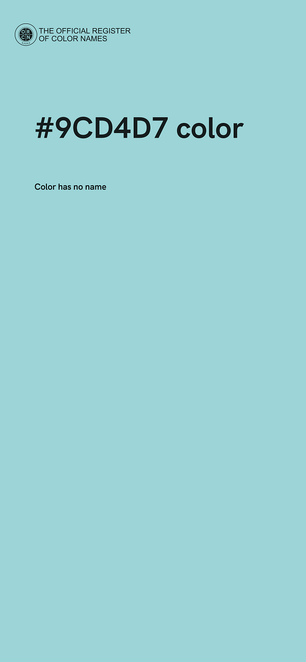#9CD4D7 color image
