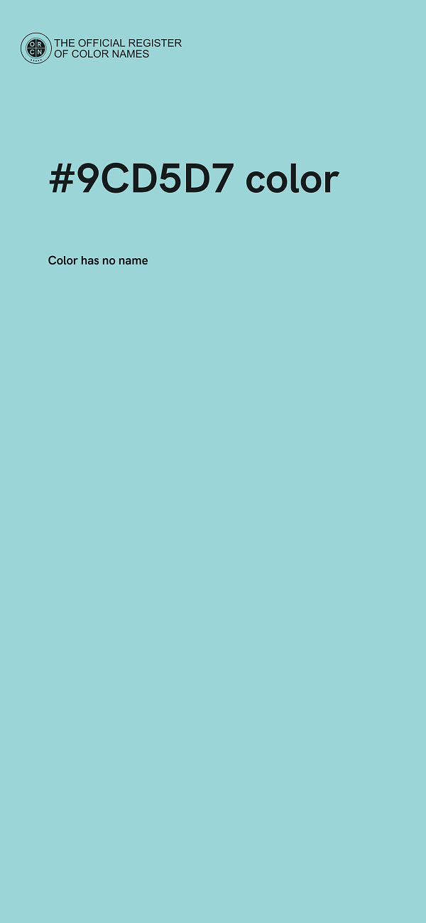 #9CD5D7 color image