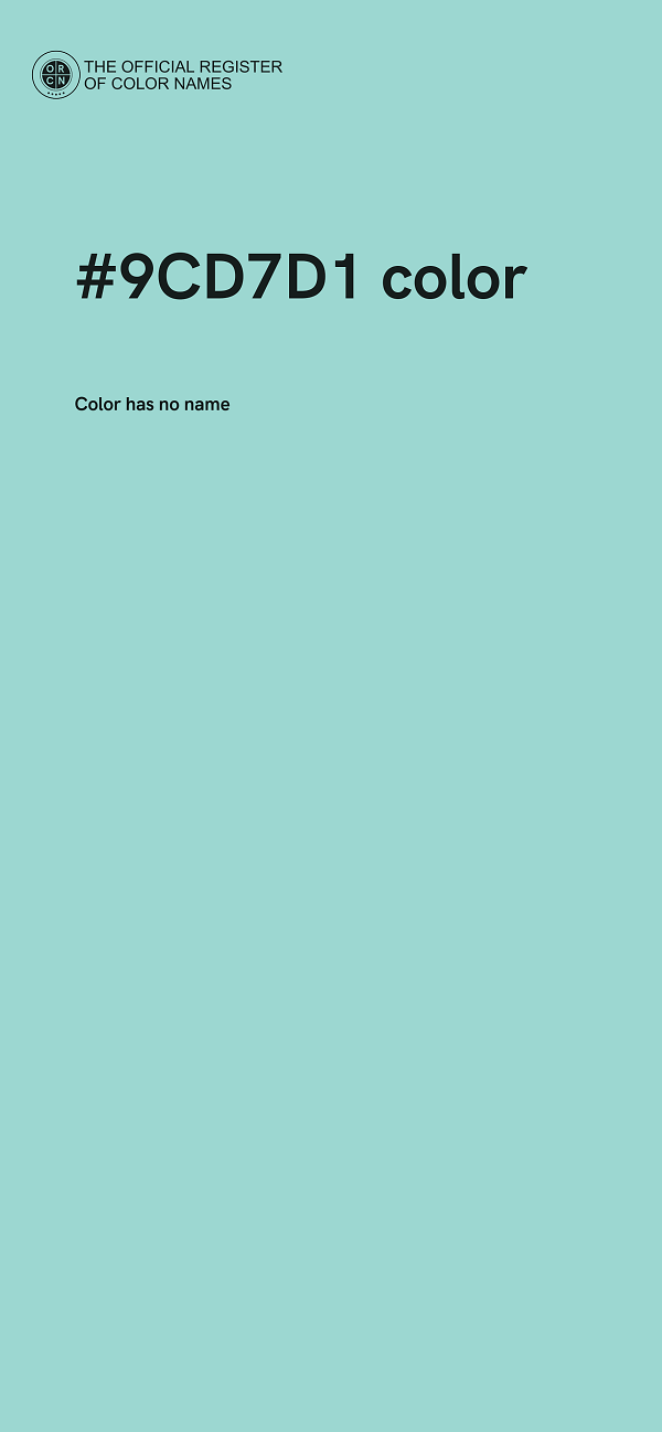 #9CD7D1 color image