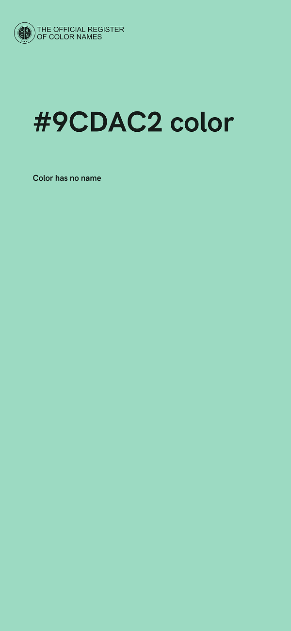 #9CDAC2 color image