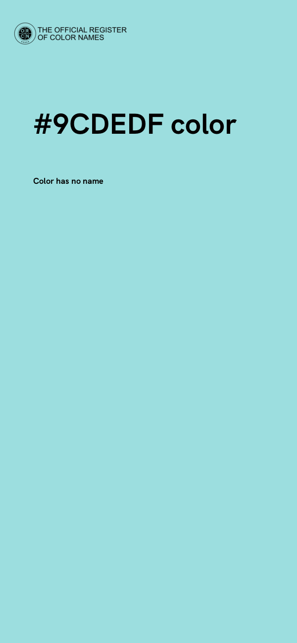 #9CDEDF color image