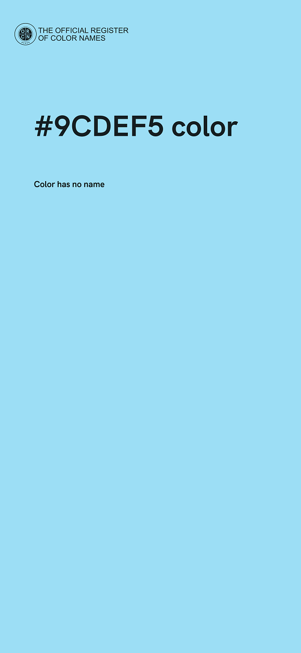 #9CDEF5 color image