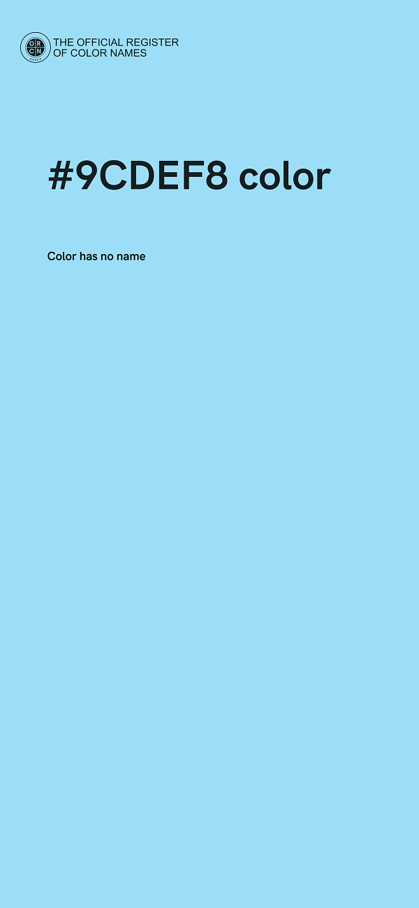 #9CDEF8 color image