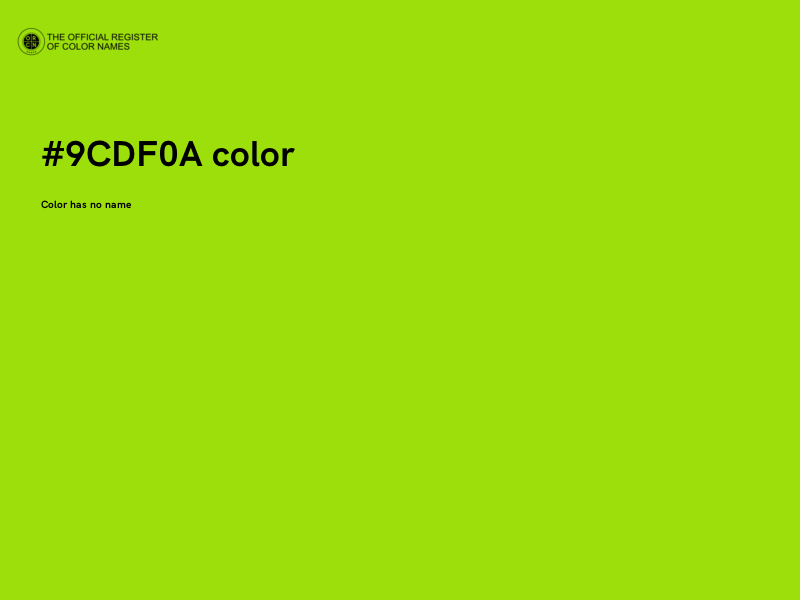 #9CDF0A color image