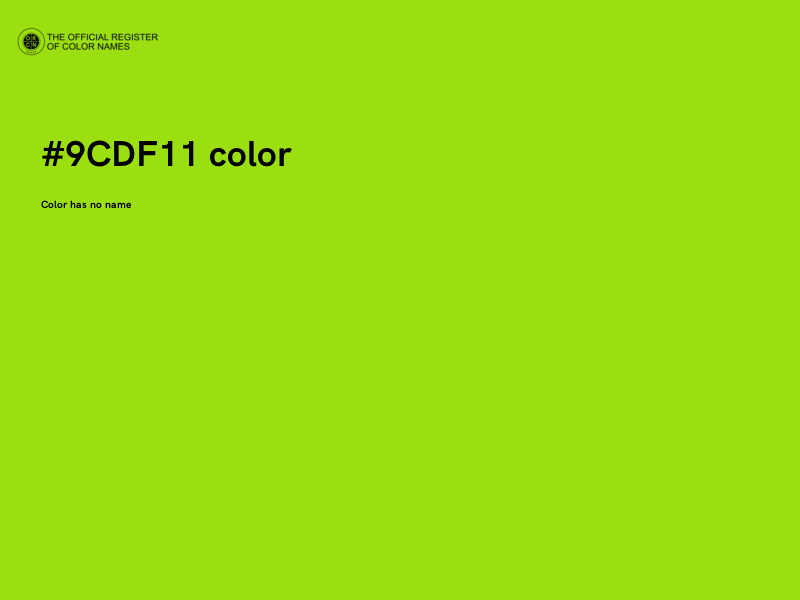 #9CDF11 color image