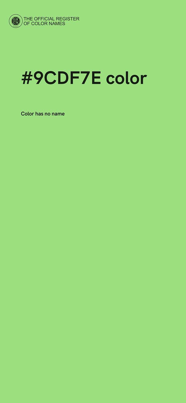 #9CDF7E color image