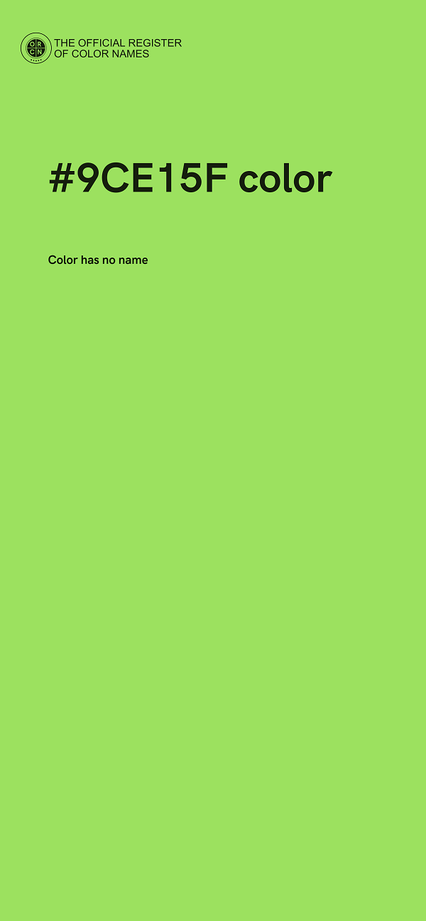 #9CE15F color image