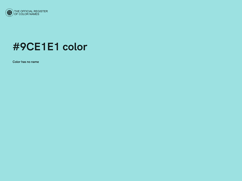 #9CE1E1 color image