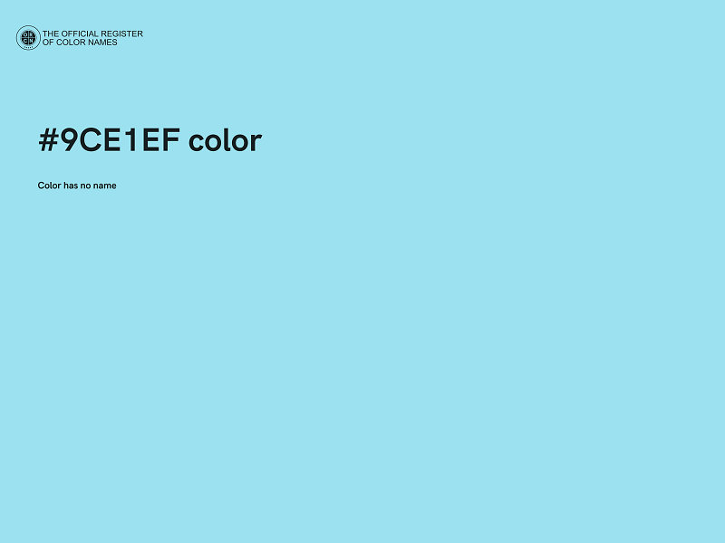 #9CE1EF color image