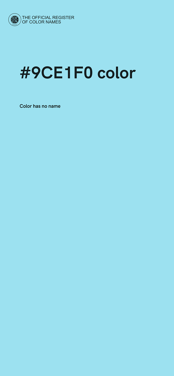 #9CE1F0 color image