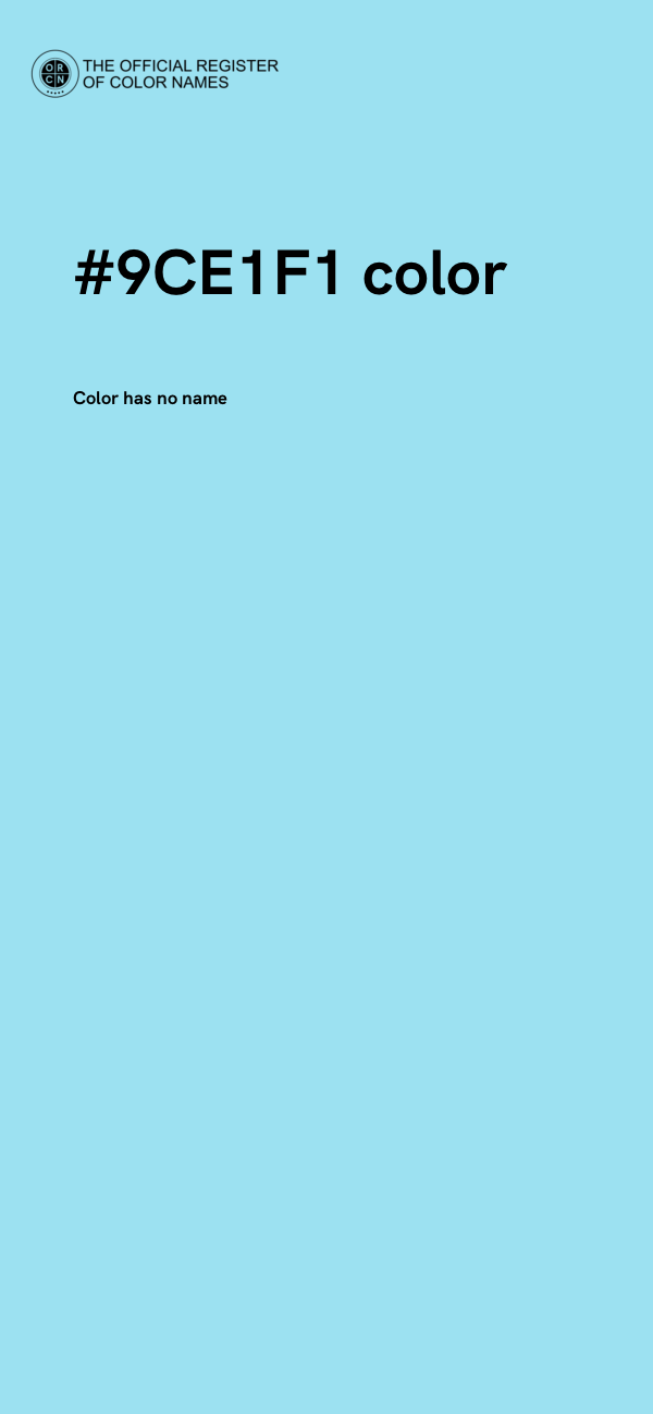 #9CE1F1 color image