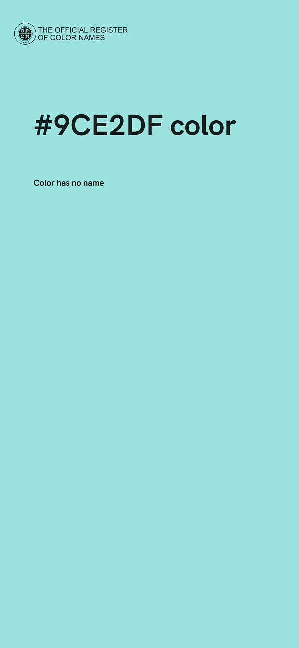 #9CE2DF color image
