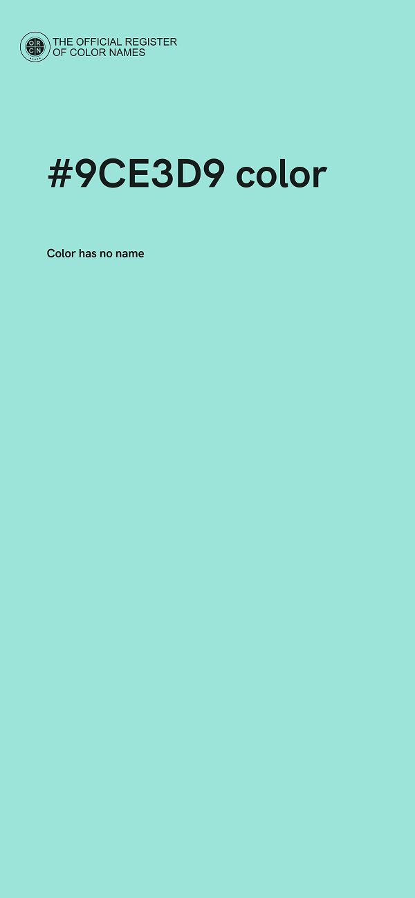 #9CE3D9 color image