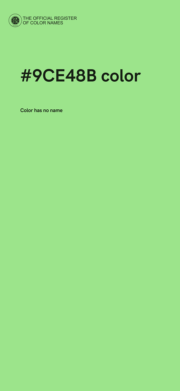 #9CE48B color image