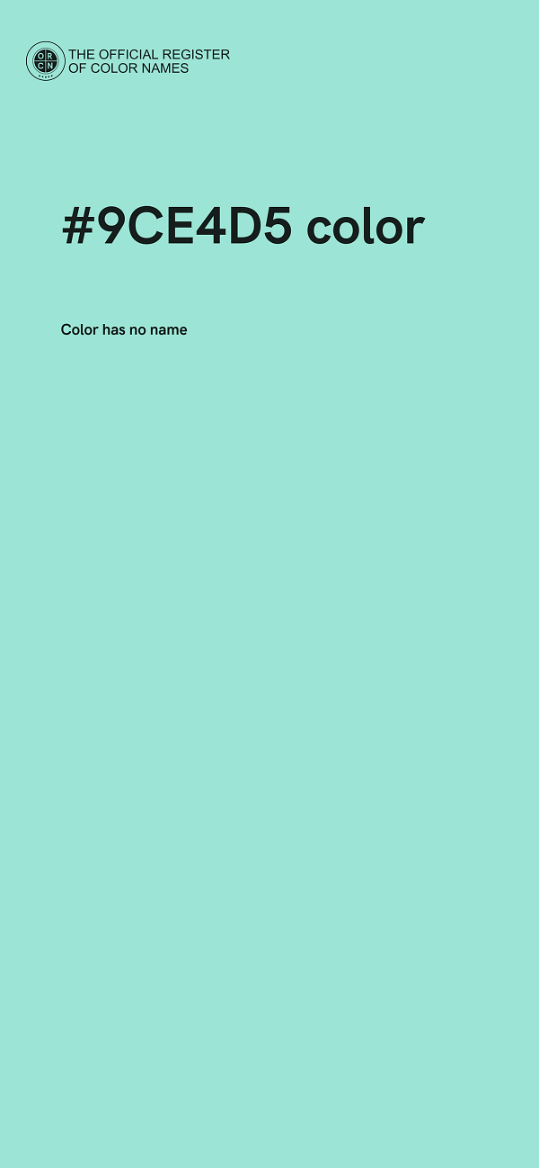 #9CE4D5 color image