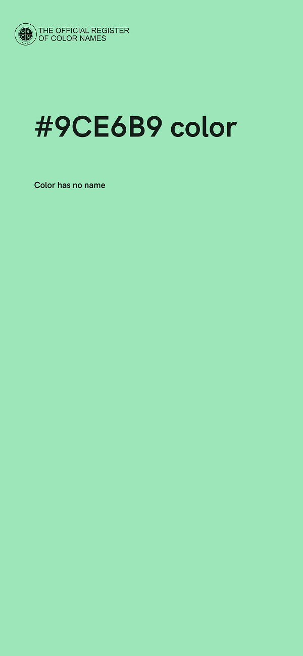#9CE6B9 color image