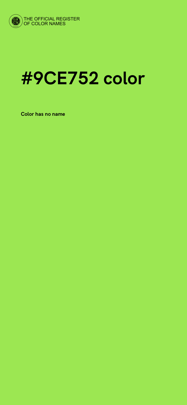 #9CE752 color image