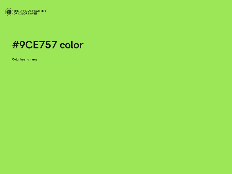 #9CE757 color image