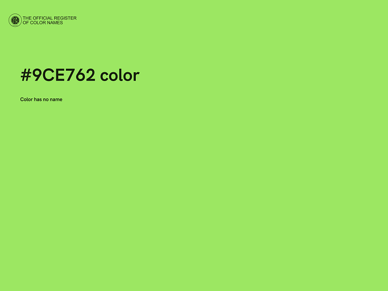 #9CE762 color image