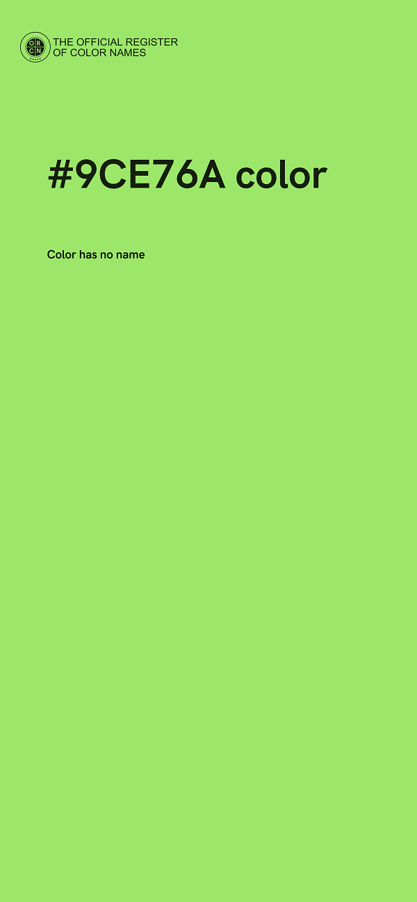 #9CE76A color image