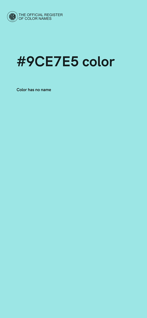 #9CE7E5 color image