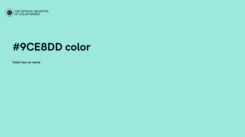 #9CE8DD color image