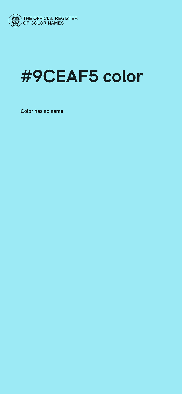 #9CEAF5 color image