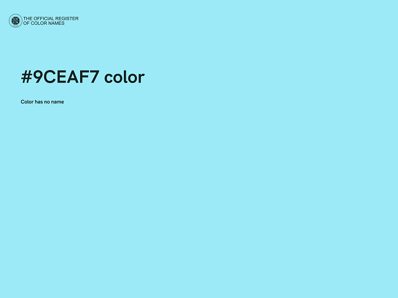 #9CEAF7 color image
