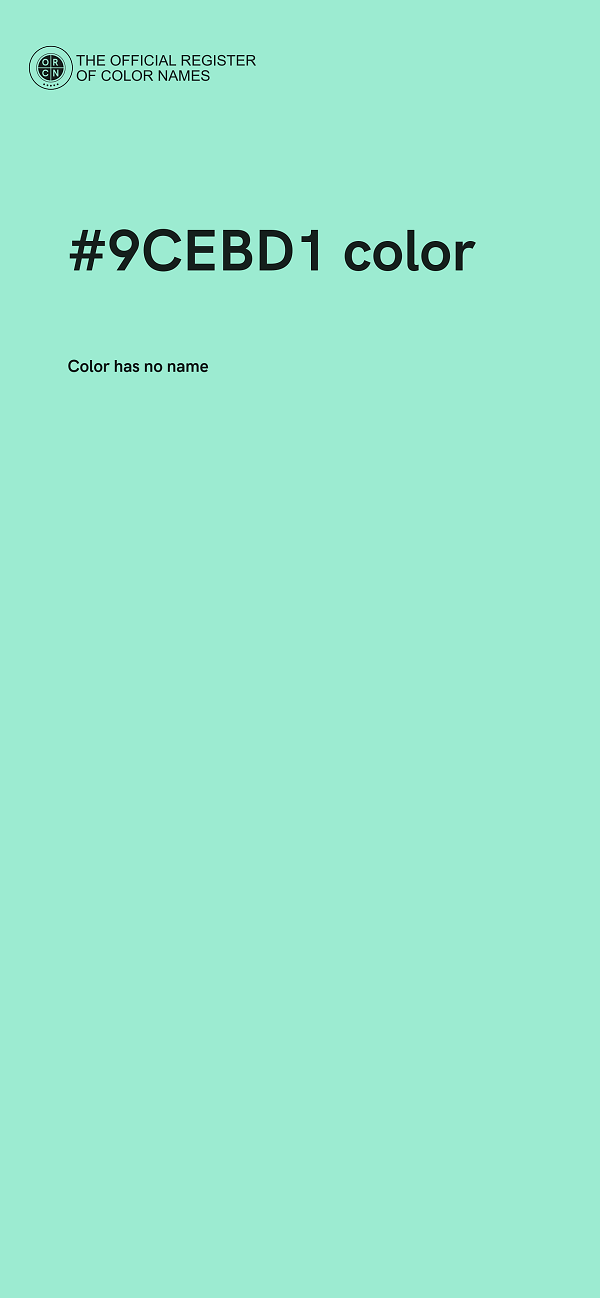 #9CEBD1 color image