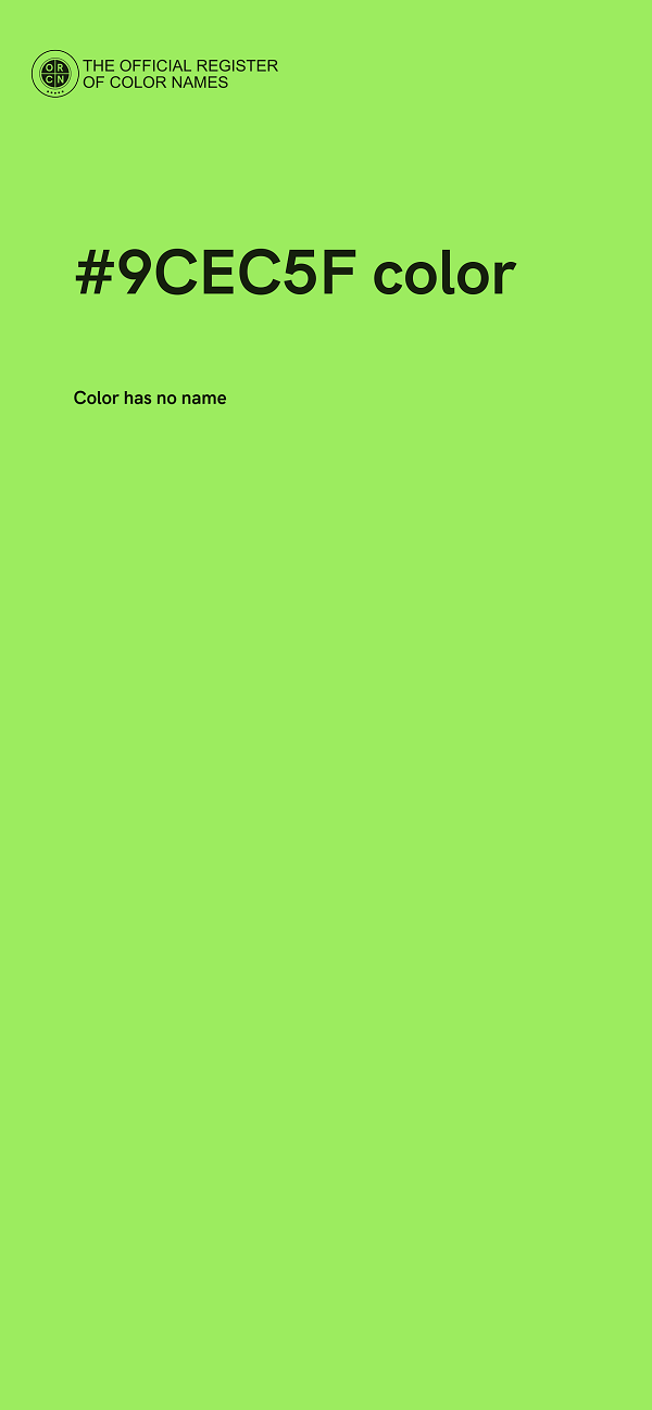 #9CEC5F color image