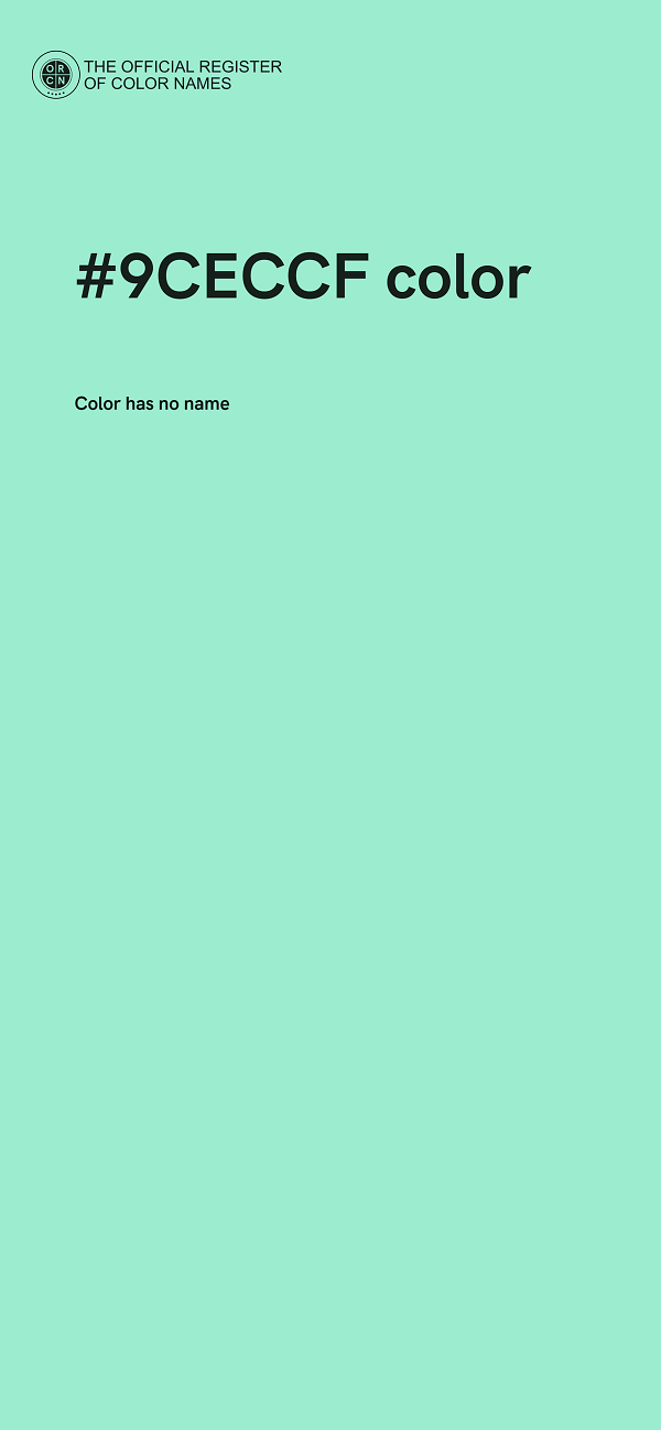 #9CECCF color image