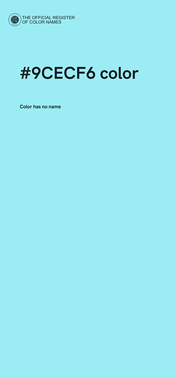 #9CECF6 color image