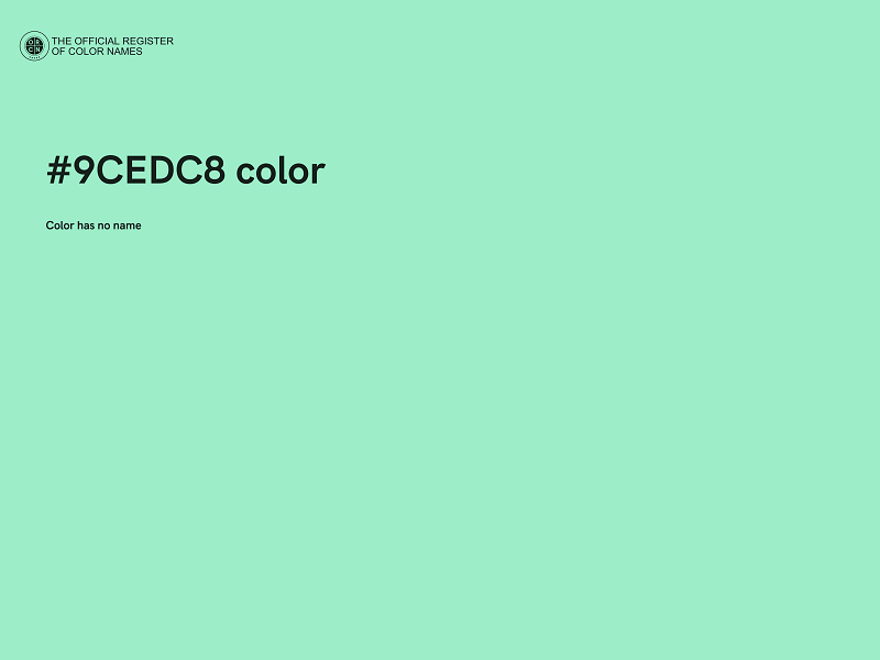 #9CEDC8 color image