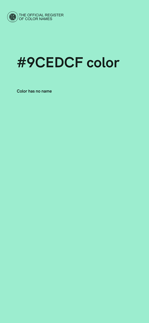 #9CEDCF color image