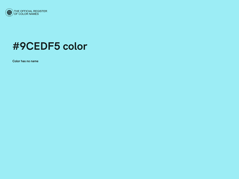 #9CEDF5 color image