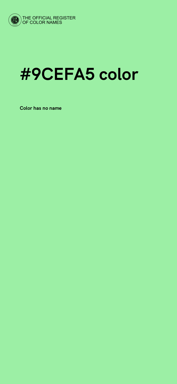 #9CEFA5 color image