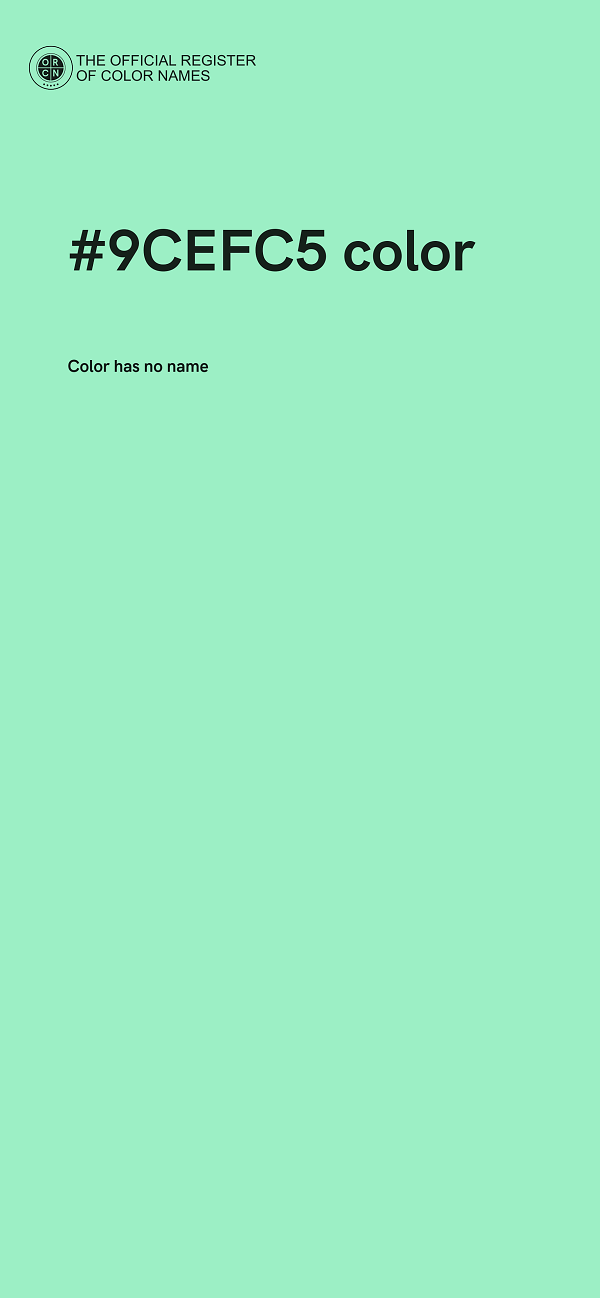 #9CEFC5 color image