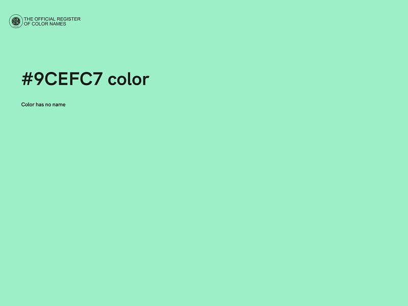 #9CEFC7 color image